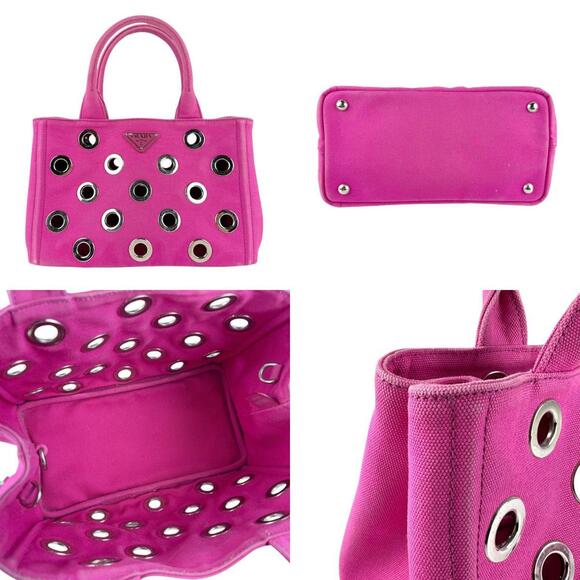 PRADA Pink Canvas Shoulder Bag - Picture 3 of 5